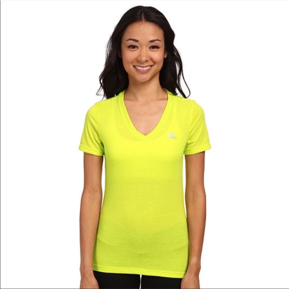 Adidas Fitted vneck athletic tee - Picture 1 of 4